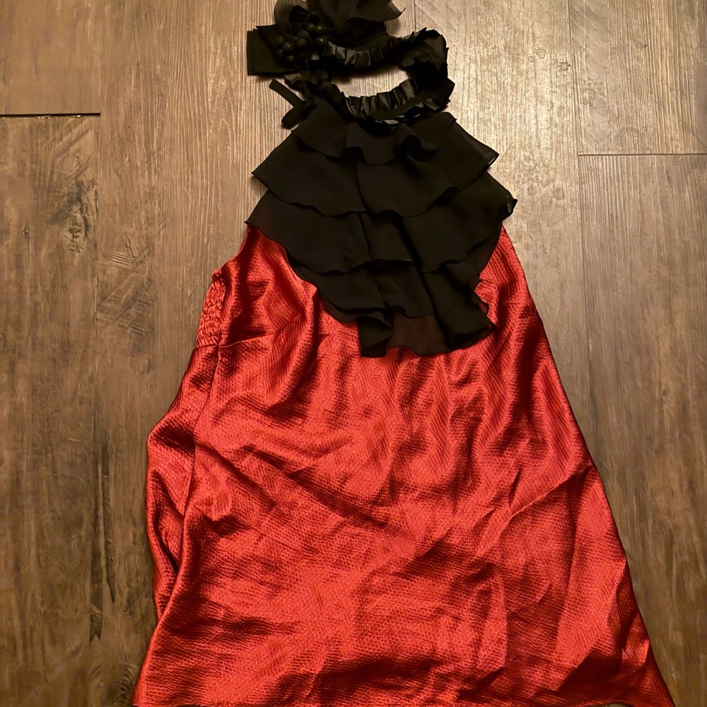 Bisou Bisou Red Smocked shirt